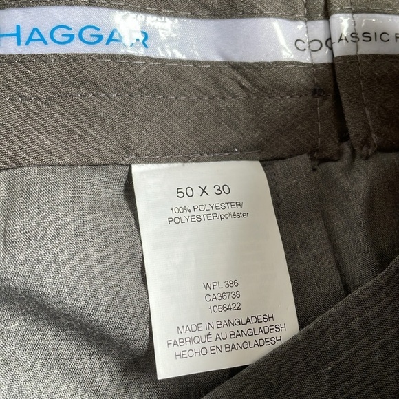 Haggar Men’s Navy Big & Tall Cool 18 Pro Classic-Fit Suit Dress Pants - NWT - Picture 6 of 8
